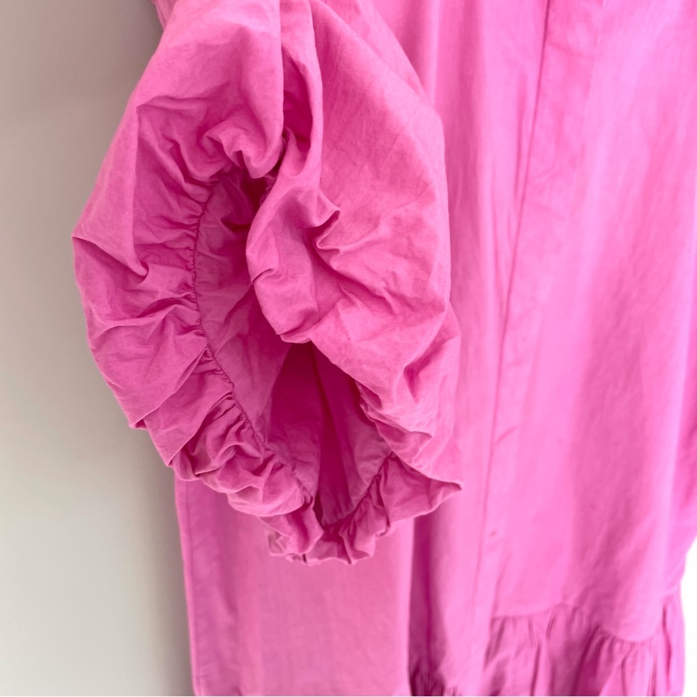WKND Mallorca Frock It Shirt Dress in Hand-dip Hot Pink - Picture 6 of 8